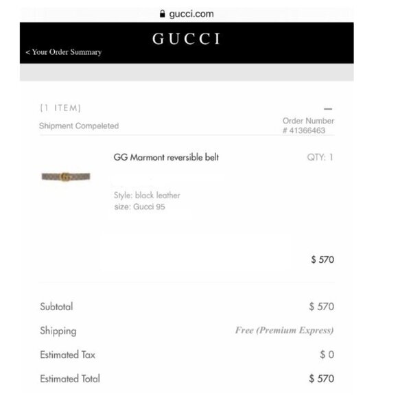 Authentic GG Marmont Reversible Belt Size: 95
